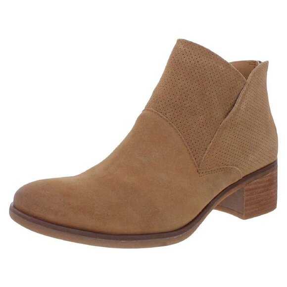 NIB KORKS Maldon Suede Ankle Booties Tan 6 - Picture 1 of 11